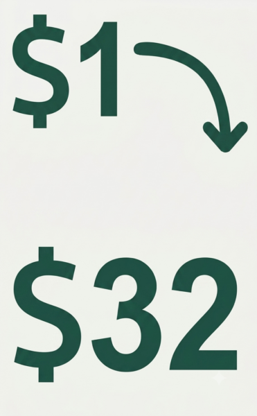 $1 to $32 image